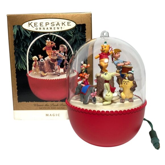 Hallmark Keepsake Ornament Magic Winnie the Pooh Parade Motion Music 1994 XMAS - Picture 1 of 13